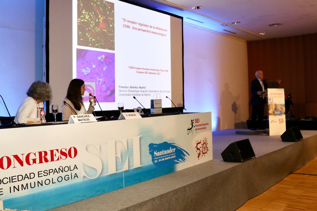 SEInmunología (@seinmunologia) on Twitter photo PLENARIA 5: el receptor regulador de la respuesta inmune CD69 y la enfermedad cardiovascular
🗣️Francisco Sánchez-Madrid. Hospital Univ. de la Princesa y Universidad Autónoma de Madrid <a href="/UAM_Medicina/">Medicina UAM</a> <a href="/InmunoIspa/">Inmuno ISPA</a>
Nos encantó escucharle en #SEI2025
sei2025.es PLENARIA 5: el receptor regulador de la respuesta inmune CD69 y la enfermedad cardiovascular
🗣️Francisco Sánchez-Madrid. Hospital Univ. de la Princesa y Universidad Autónoma de Madrid <a href="/UAM_Medicina/">Medicina UAM</a> <a href="/InmunoIspa/">Inmuno ISPA</a>
Nos encantó escucharle en #SEI2025
sei2025.es
