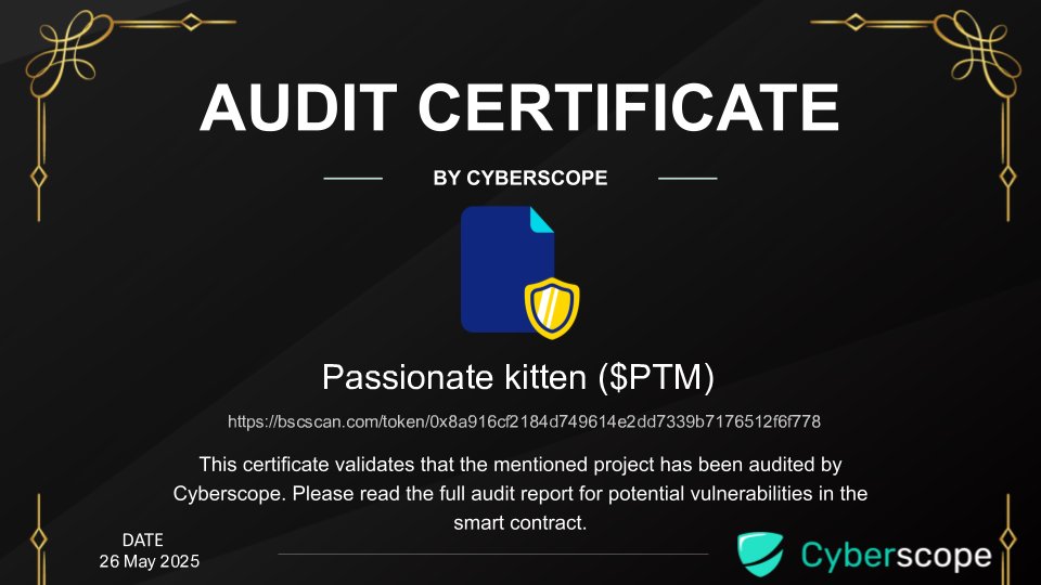 Cyberscope Announcements (@cyberscope_ann) on Twitter photo We just finished auditing
<a href="/passionkittePTM/">passionate kitten PTM</a>
Check the link below to see their full Audit report.
cyberscope.io/audits/4-ptm
Want to get your project Audited?
cyberscope.io
#Audit #SmartContract #Crypto #Blockchain We just finished auditing
<a href="/passionkittePTM/">passionate kitten PTM</a>
Check the link below to see their full Audit report.
cyberscope.io/audits/4-ptm
Want to get your project Audited?
cyberscope.io
#Audit #SmartContract #Crypto #Blockchain