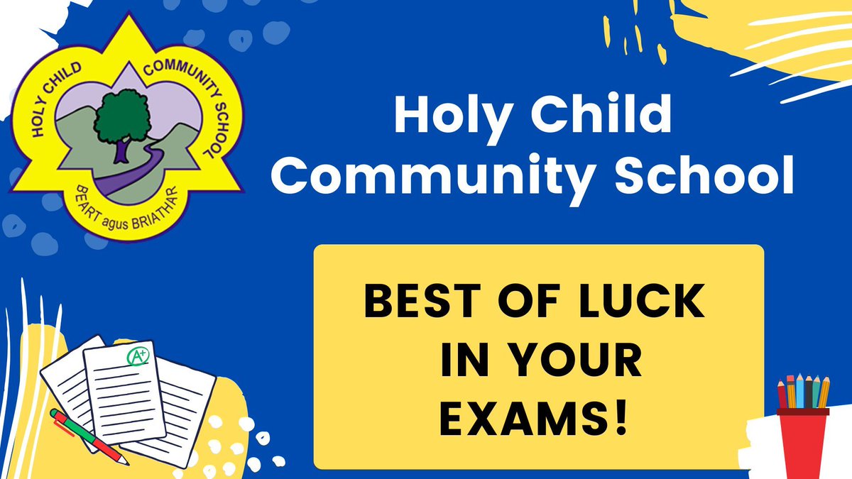Holy Child CS Sallynoggin (@holychildcs) on Twitter photo Best of Luck to our students starting their summer exams today and our 3rd/6th years preparing for state exams! 🌟
Here are some helpful tips during this time :
buff.ly/j6jSOvD
<a href="/accsirl/">ACCS</a> <a href="/lecheiletrust1/">Le Chéile Schools Trust</a> <a href="/s_hccs/">Parent's Association HCCS</a> Best of Luck to our students starting their summer exams today and our 3rd/6th years preparing for state exams! 🌟
Here are some helpful tips during this time :
buff.ly/j6jSOvD
<a href="/accsirl/">ACCS</a> <a href="/lecheiletrust1/">Le Chéile Schools Trust</a> <a href="/s_hccs/">Parent's Association HCCS</a>