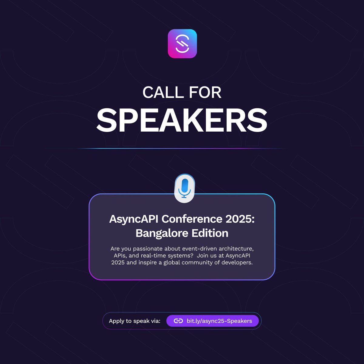 Why should YOU speak at AsyncAPI Conf India 🇮🇳?
Because your voice matters in shaping the future of EDAs and open source.

At AsyncAPI Conf India, you’ll share your work with a global, engaged developer audience

Submit your CFP now: buff.ly/wxnV735 
Deadline: June 27th.
