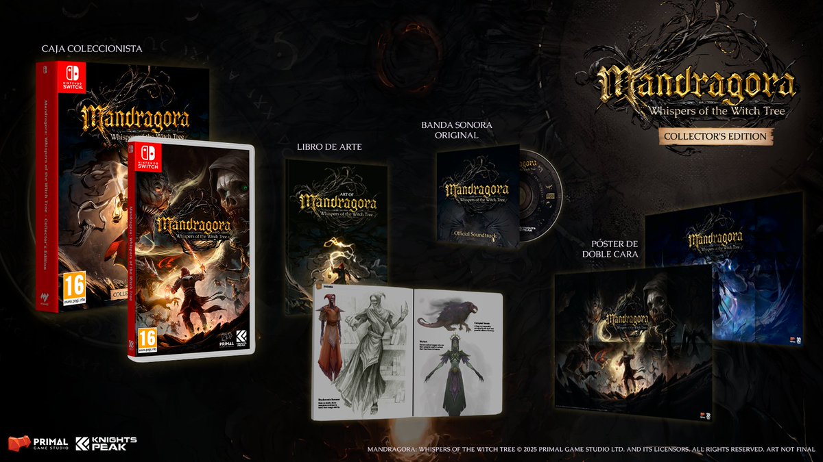 VideojuegosGAME's tweet photo. Cuando veas esta pedazo de edición, si que vas a chillar. 😱

🌱 Mandragora: Whispers of the Witch Tree tiene una pinta increíble y su edición coleccionista exclusiva de GAME viene con un montón de contenido súper chulo.

¡Reserva aquí! ⬇ 
https://t.co/SzbLvfE4hO https://t.co/XIYIkEVC2B