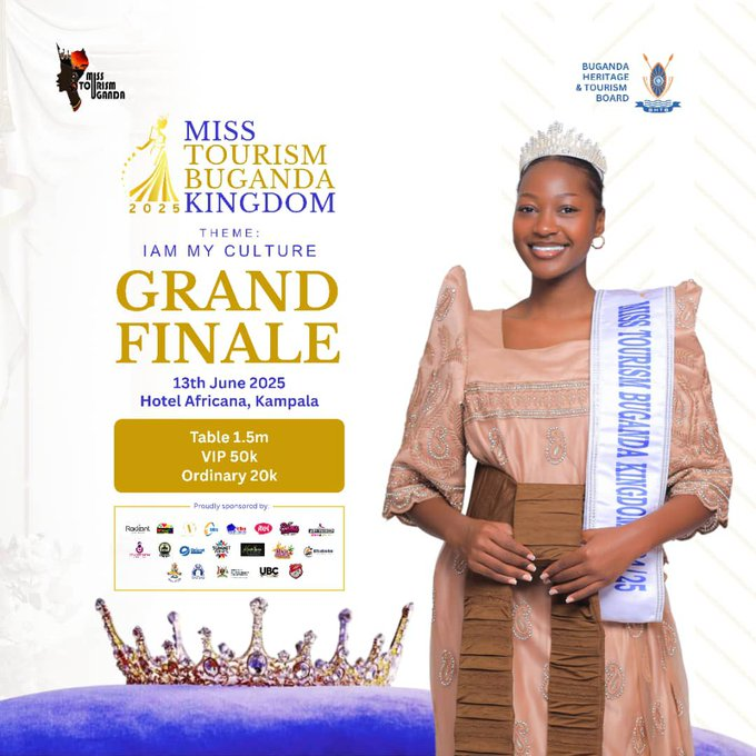 NabukenyaMercy's tweet photo. Make your ticket reservation for the forthcoming #MissTourismBuganda2025 grand finale happening on the 13th of June at @HotelAfricana. 

🎫Table -1.5m | VIP - 50k | Ordinary - 20k 

Also remember to vote for me, Nabukenya Mercy here -https://t.co/pfAOWlcDya

#IAmMyCulture https://t.co/h8FViX9VFS