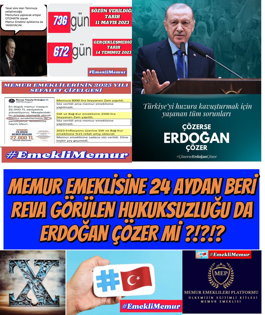 Arya59357868's tweet photo. Buradayız‼️
#EmekliMemur 24 aydır KANUNİ hakkının mücadelesini veriyor‼️ Milletin meclisinde Milletinin aleyhinde düzenleme yapan bütün siyasilere tepkiliyiz ama VAZGEÇMEYECEĞİZ‼️
#MemurEmeklisineAdalet
@TBMMGenelKurulu
 @Akparti
@MHP_Bilgi @herkesicinCHP 
@RTErdogan @memetsimsek https://t.co/SujEqYdQtz