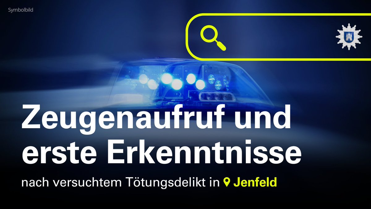 #Zeugenaufruf und erste Erkenntnisse 

📅 25.05.2025, 13:20 Uhr
📍 #Jenfeld, Barsbütteler Straße

Nachdem gestern Mittag im Stadtteil Jenfeld ein 20-Jähriger mutmaßlich durch Messerstiche lebensbedrohlich verletzt wurde, suchen wir Zeuginnen und Zeugen! 

Hinweise bitte an die