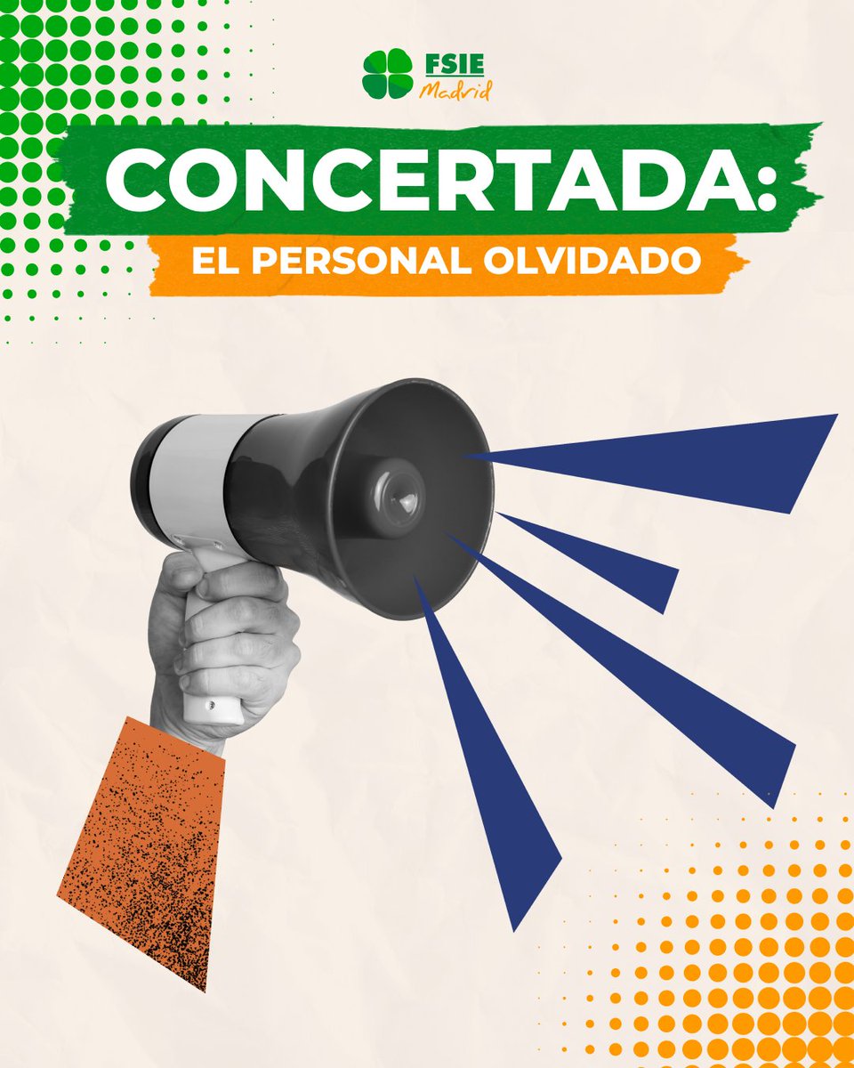 fsiemadrid's tweet photo. 🍀 #FSIEMadrid inicia una campaña de movilización por la dignidad y el reconocimiento del personal de la enseñanza #concertada madrileña.

Ante el silencio continuado de la @educacmadrid, iniciamos esta campaña bajo el lema: #ConcertadaPersonalOlvidado ➡️ https://t.co/4zjyIou5dy https://t.co/BX471YwLJW