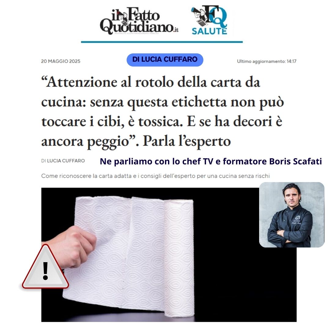 🧻Attenzione alla carta assorbente in cucina: può essere tossica!
✅ Verifica che ci sia la dicitura “idoneo al contatto alimentare”
❌ Evita carta decorata con i cibi
♻️ Usa gli strofinacci
ilfattoquotidiano.it/2025/05/20/car…

#LuciaCuffaro #ilfattoquotidiano #cartaassorbente #cartacucina