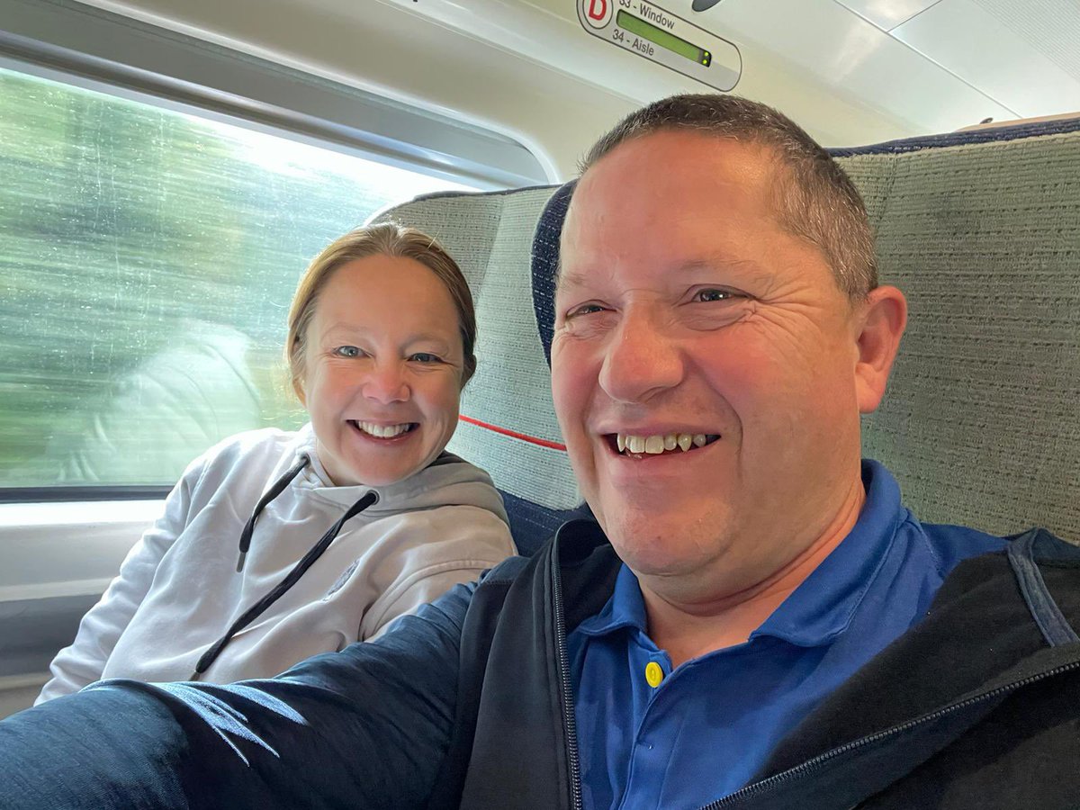 PymKathryn's tweet photo. @AFCWimbledon On our way from the Lake District COYD 💛💙💛 https://t.co/4v45fUY3jT