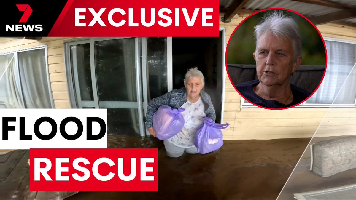 As thousands of residents remain isolated in floods on NSW’s Mid-North Coast, one resident lifted to safety has reunited with her heroic rescuer. youtu.be/hUTdAJuVs00 <a href="/inga_neilsen/">Inga Neilsen</a> #7NEWS