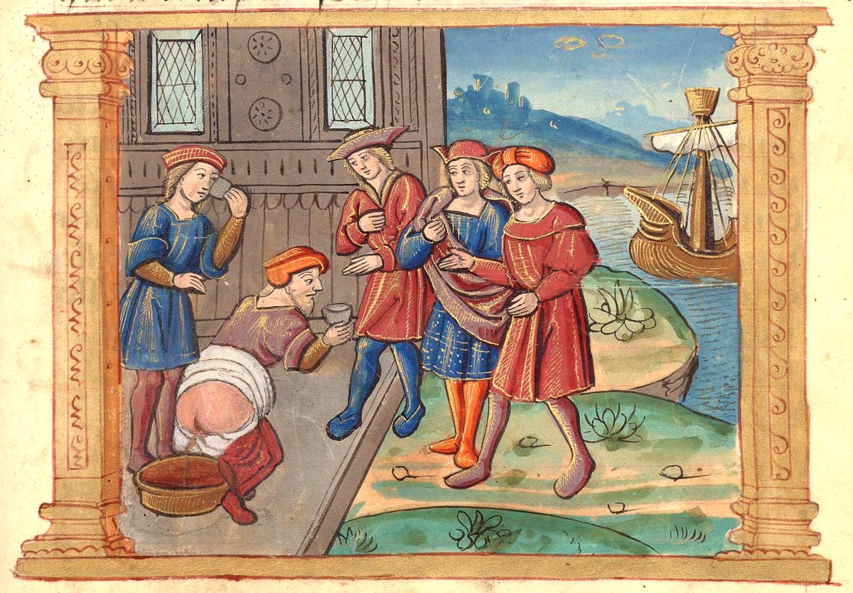 csmbr_pisa's tweet photo. Medicine in Customs and Traditions 4:
Collecting Excrements, France c. 1480-1500
from Marco Polo, "Le Devisement du monde", MS 5219 réserve, f. 148v, Bibliothèque Nationale de France, Paris.
#CSMBR #MedicalHistory #MarcoPolo #Cultures #Traditions #Faeces https://t.co/RYN5cT7mId
