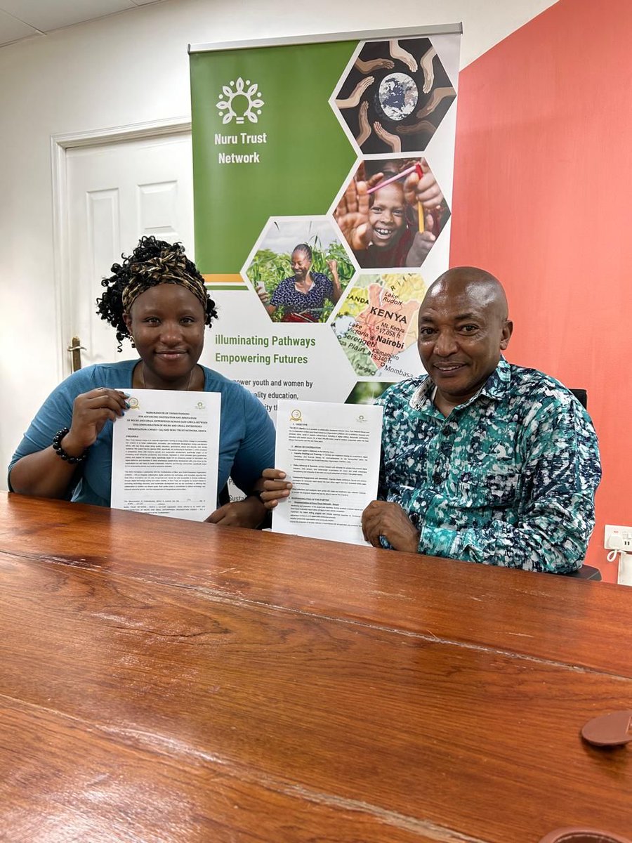 Richard Muteti OGW (@richardmuteti) on Twitter photo We’re thrilled to partner with <a href="/NuruTrust/">The Nuru Trust</a> as CMSEO-EA through a landmark MoU to uplift MSMEs across the East African Community!
Our mission?
✅ Skills & enterprise training
✅ Digital inclusion
✅ Regional trade
✅ Policy advocacy
<a href="/KenyaEac/">State Department for EAC 🇰🇪</a> <a href="/StateHouseKenya/">State House Kenya</a> <a href="/JuaKali_Skills/">Kenya National Federation of Jua Kali Associations</a> We’re thrilled to partner with <a href="/NuruTrust/">The Nuru Trust</a> as CMSEO-EA through a landmark MoU to uplift MSMEs across the East African Community!
Our mission?
✅ Skills & enterprise training
✅ Digital inclusion
✅ Regional trade
✅ Policy advocacy
<a href="/KenyaEac/">State Department for EAC 🇰🇪</a> <a href="/StateHouseKenya/">State House Kenya</a> <a href="/JuaKali_Skills/">Kenya National Federation of Jua Kali Associations</a>