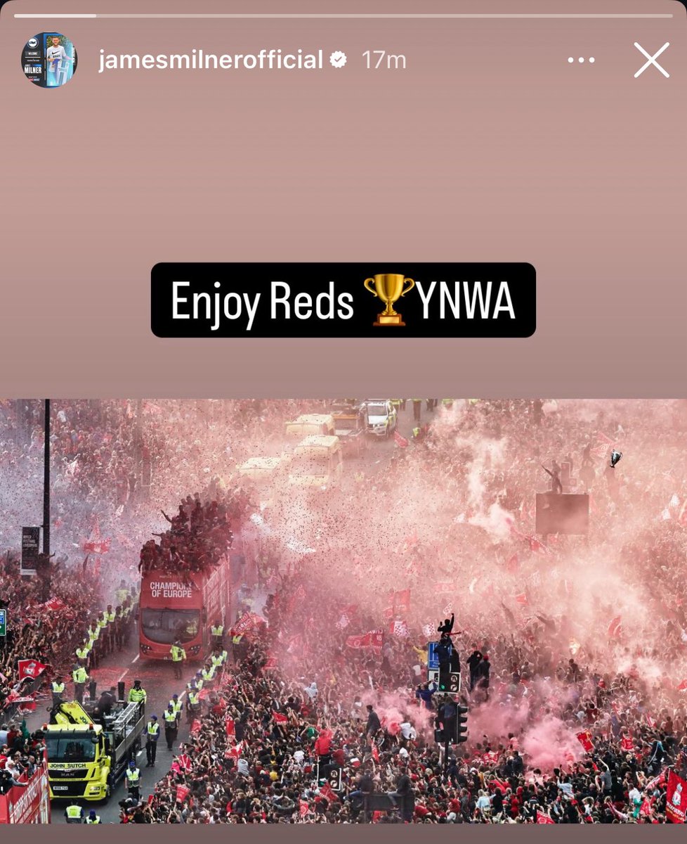 SamueILFC's tweet photo. James Milner on Instagram. 

Once a red, always a red. ❤️ https://t.co/zRVWG17c97