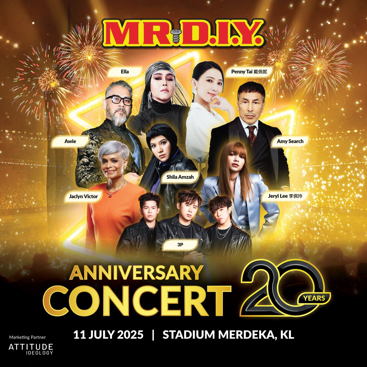 mrdiyMY's tweet image. MR.DIY 20th Anniversary Concert 🌟🎤
The full artist lineup is finally HERE — featuring all-time legends and the most anticipated names in music! Get ready for a concert experience like no other. 🤩🔥

This celebration is for YOU — our loyal customers, trusted…