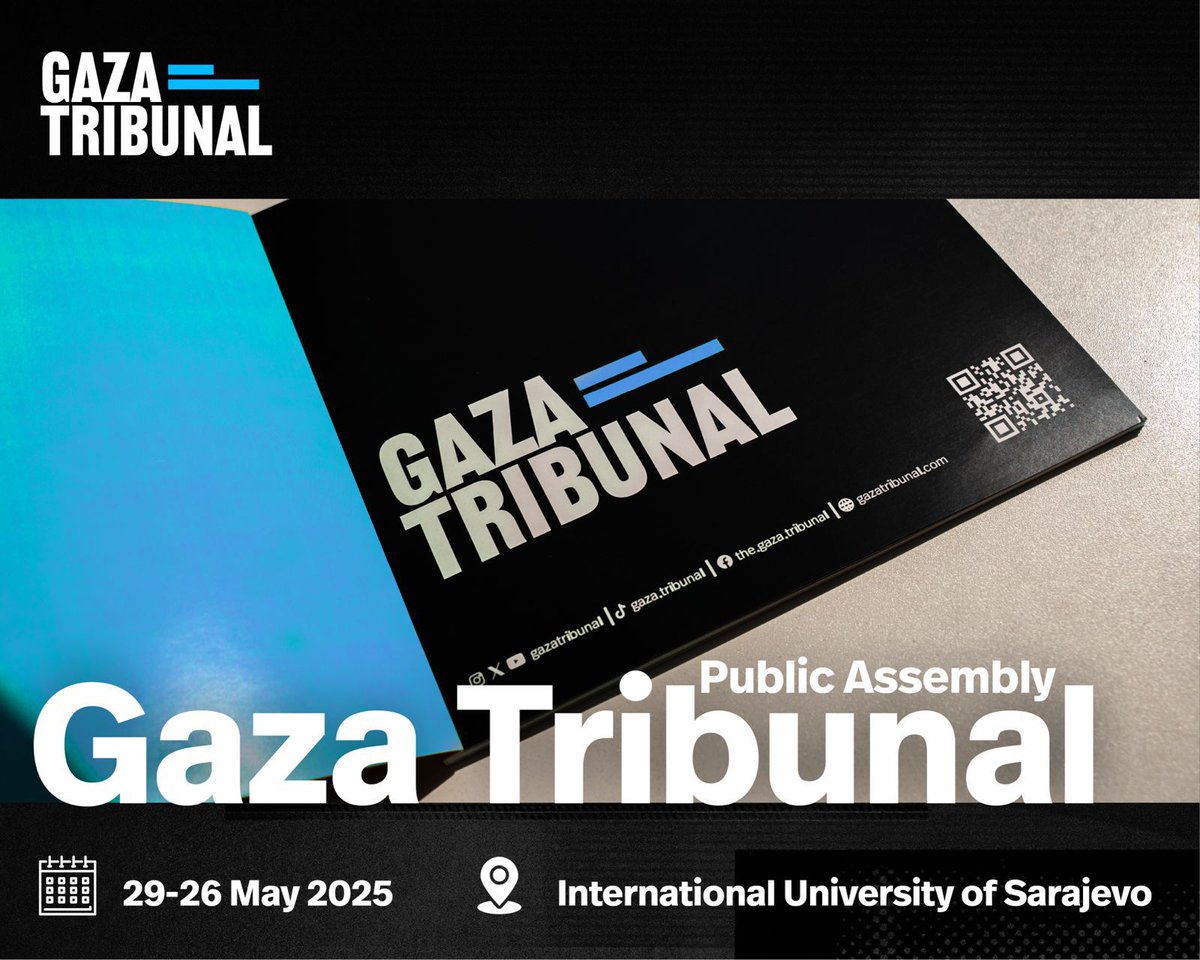 ⚖️ Gaza Tribunal Sarajevo Public Assembly has started!

🎥 Watch live on YouTube:

🔗 youtube.com/live/kbMNpSECx…