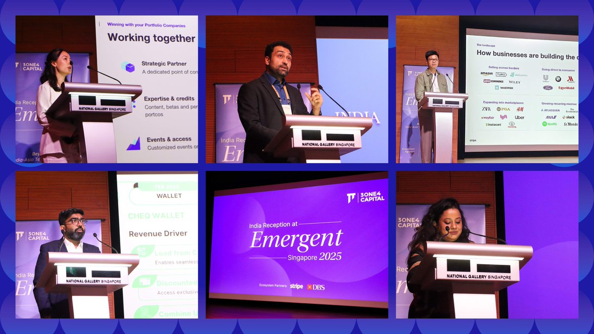 Last month, we hosted the India Reception at Emergent Singapore 2025 with <a href="/stripe/">Stripe</a> &amp; <a href="/dbsbank/">DBS Bank</a> - spotlighting breakout startups from our portfolio. The platform brings Indian innovation closer to global corridors and deepens the India–SEA tech bridge.

Blog: t.ly/2kj2D