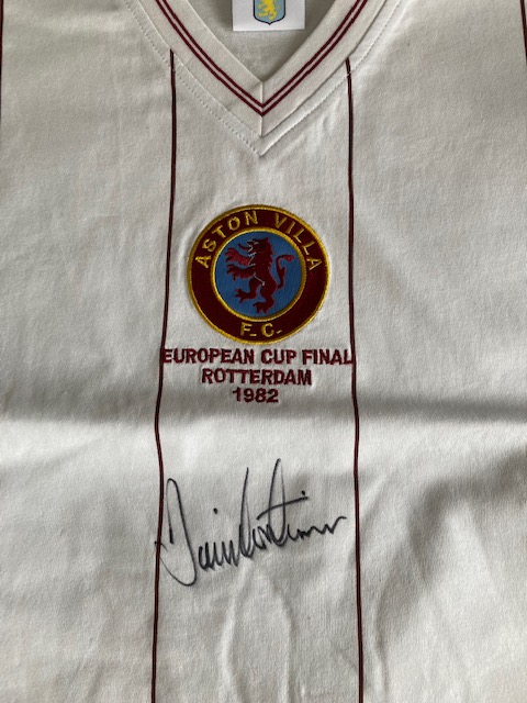 robbishopavfc's tweet image. On the anniversary of @AVFCOfficial&apos;s European Cup triumph, an auction in aid of @AcornsHospice. Bids, please for a replica Rotterdam shirt, signed by Dennis Mortimer. Auction ends on Friday. #AVFC