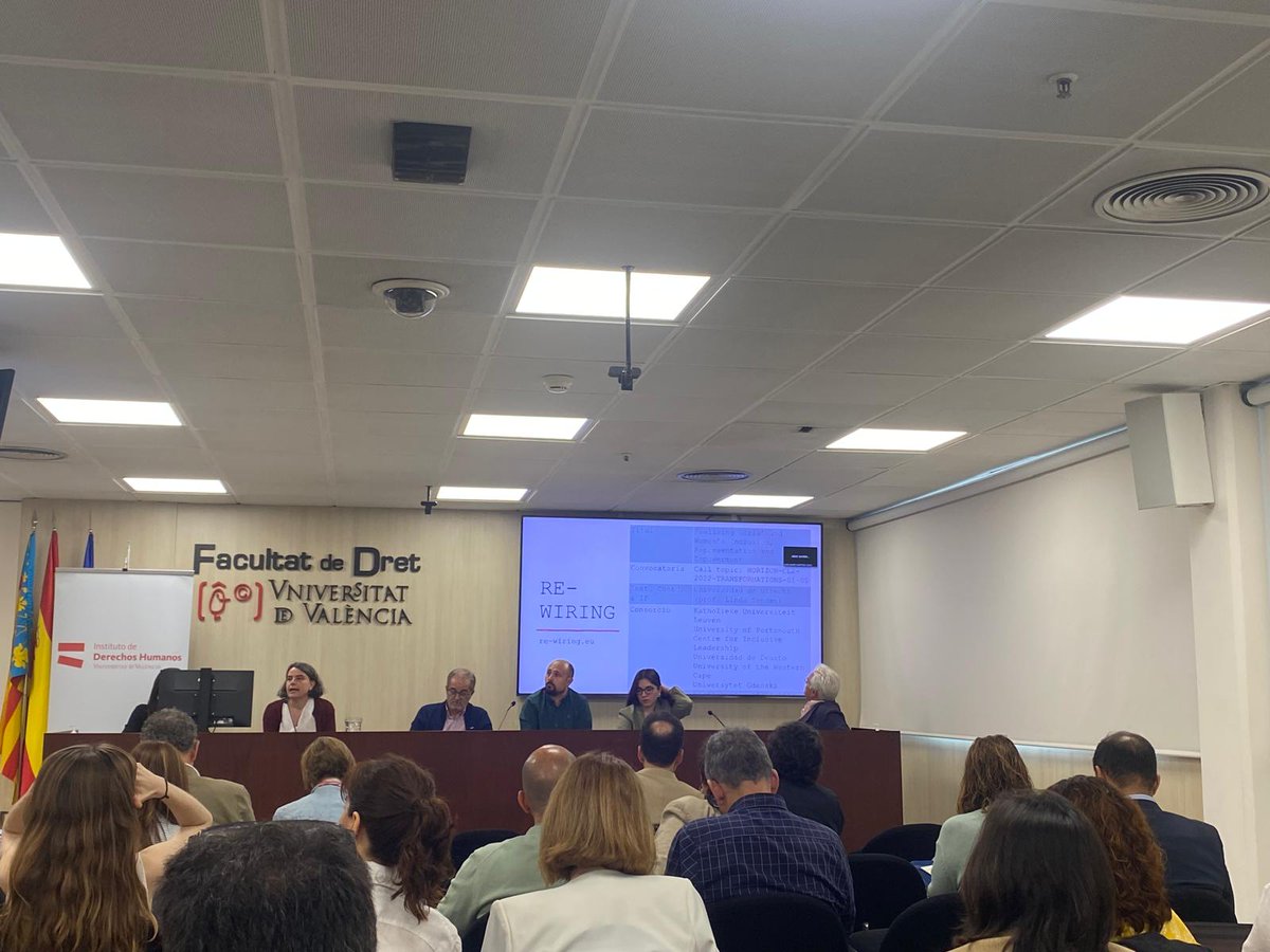 RE-WIRING 🇪🇺 (@rewiring_eu) on Twitter photo RE-WIRING Presented at Spain’s Leading Human Rights Research Congress re-wiring.eu/2025/05/26/re-…
As part of the program, Dolores Morondo, researcher at @Deusto and member of the RE-WIRING consortium, presented the project to fellow academics and human rights specialists. RE-WIRING Presented at Spain’s Leading Human Rights Research Congress re-wiring.eu/2025/05/26/re-…
As part of the program, Dolores Morondo, researcher at @Deusto and member of the RE-WIRING consortium, presented the project to fellow academics and human rights specialists.