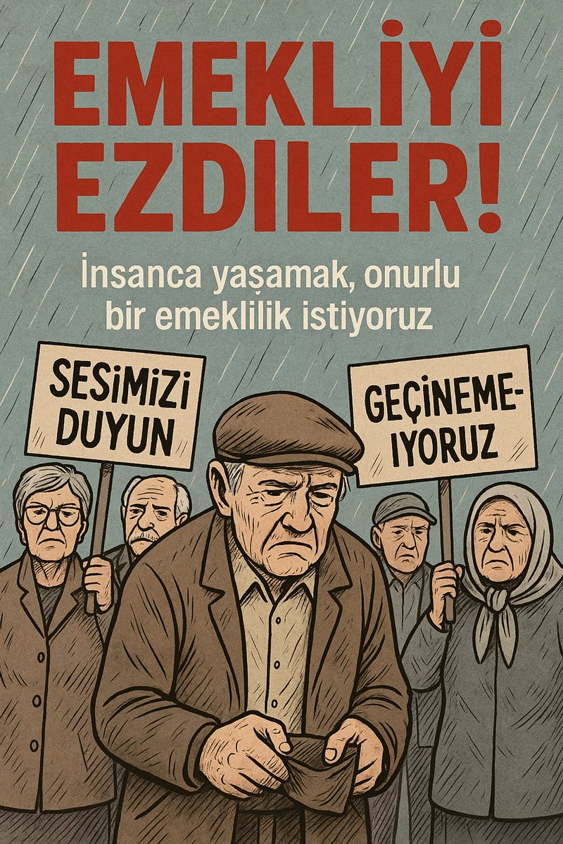 Bizim hak ettiğimiz ve hayalini kurduğumuz emeklilik, sizin kurduğunuz adaletsiz düzenin
enkazı altında kaldı.

Emekliyi bitirdiniz !
Hayatını çökerttiniz !

#Emekliyiçökerttiniz
#5000KısmininHayatıçöktü
<a href="/RTErdogan/">Recep Tayyip Erdoğan</a>
<a href="/_cevdetyilmaz/">Cevdet Yılmaz</a>
<a href="/isikhanvedat/">Prof. Dr. Vedat Işıkhan</a>
<a href="/Akparti/">AK Parti</a>
<a href="/MHP_Bilgi/">MHP</a>