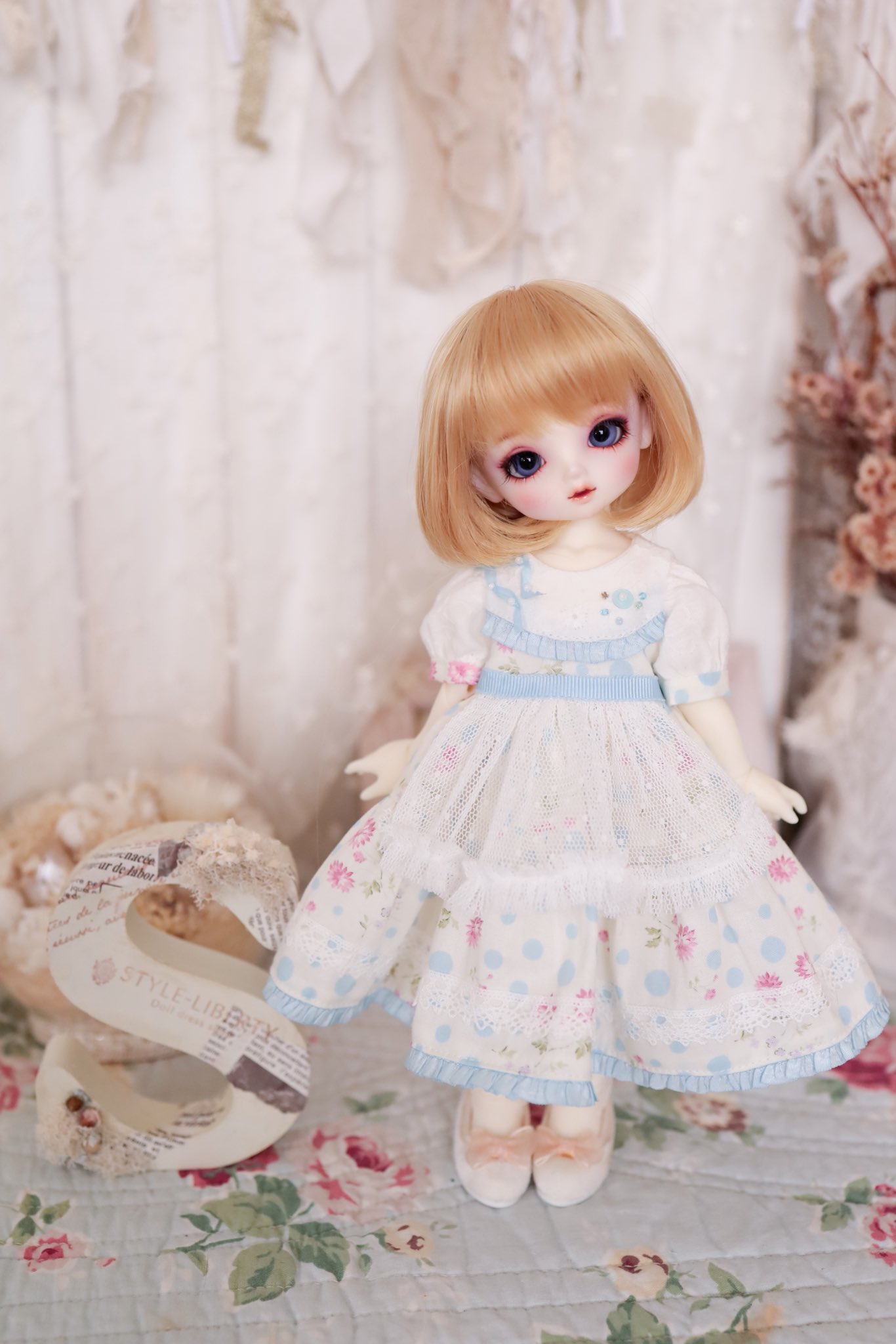 1/6サイズ 幼SD TinyFox ピンク 微糖オルゴール」幼SD・Tinyfox・1/6通用 ドール服 7点セット