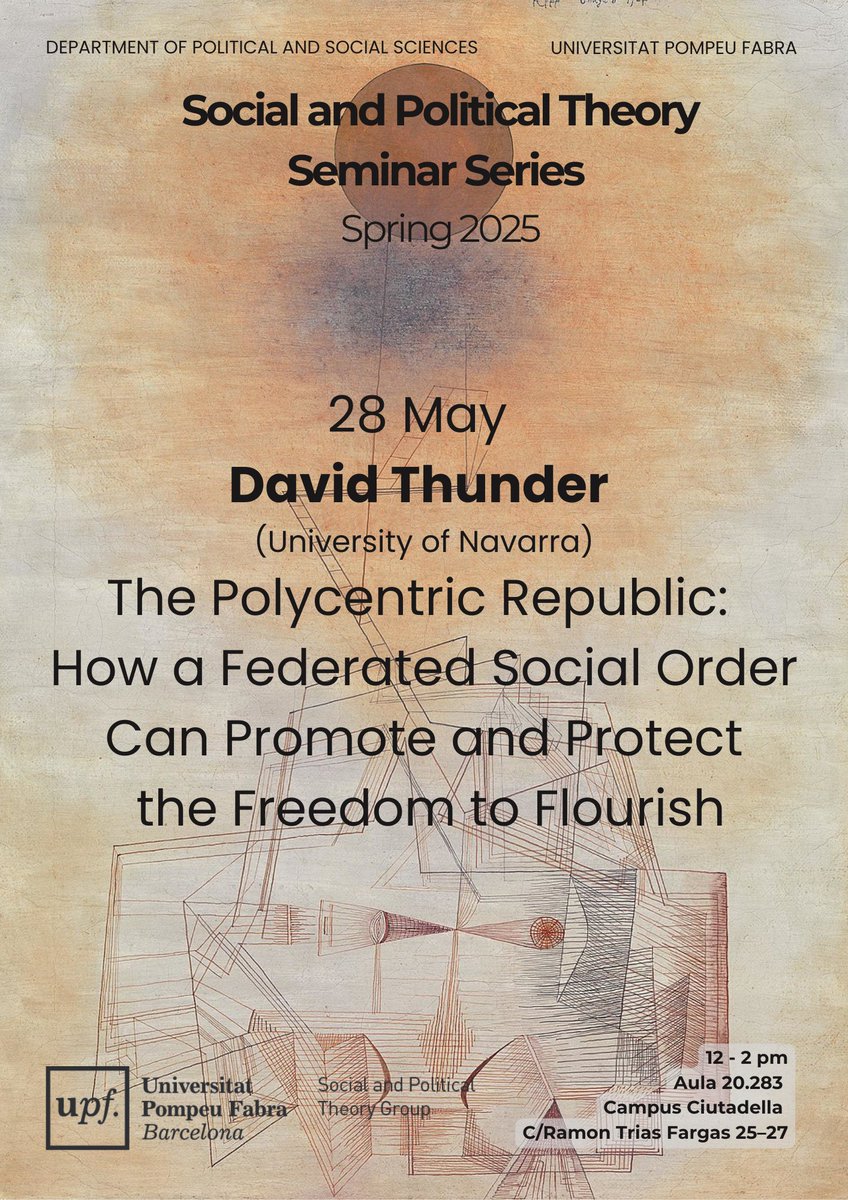 🚨 Do not miss our seminar on The Polycentric Republic! 👇