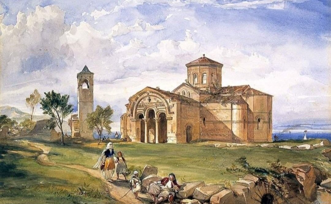 erdaleksert's tweet photo. 168 yıl önce Ayasofya'nın karşısına tuvalini yerleştiren Britanyalı savaş muhabiri ve ressamı William Simpson 34 yaşındayken bu tabloyu çizdi. 

Trabzon / Ayasofya. 1857, Müthiş https://t.co/MVkbZikWIP