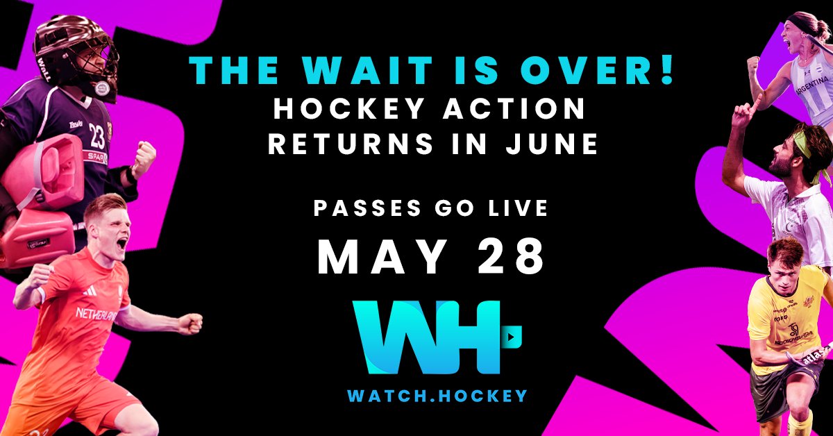𝐋𝐞𝐬𝐬 𝐭𝐡𝐚𝐧 𝟒𝟖 𝐡𝐨𝐮𝐫𝐬 𝐭𝐨 𝐠𝐨! #WatchHockey

Home of Live Hockey is coming back on 28th May.

Stay tuned to learn more about the all-new Watch.Hockey App.

#Hockey #MadeForHockey