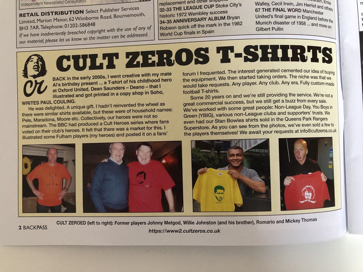 A big thank you to Mike Berry who edits the excellent Backpass magazine, for the article. A mention to ⁦<a href="/nonleaguedayuk/">Non-League Day</a>⁩ and ⁦<a href="/YouBoysInGreen/">YBIG</a>⁩