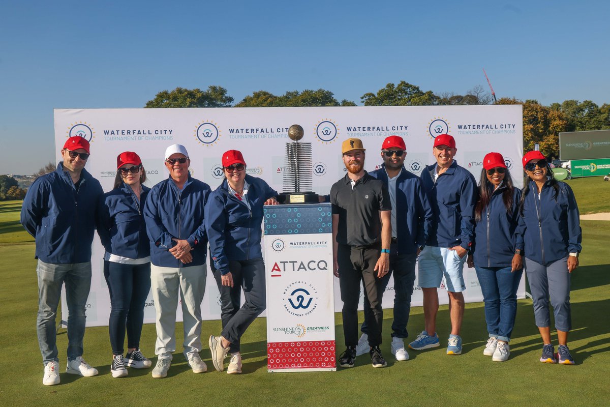 Champion crowned, mission fulfilled! 🏆 Our Attacq team saluted Kieran Vincent after a thrilling Waterfall City Tournament of Champions - proof that when golf is inclusive &amp; prize money the goal, everyone thrives. Thanks to players, partners, staff &amp; fans for elevating the game.