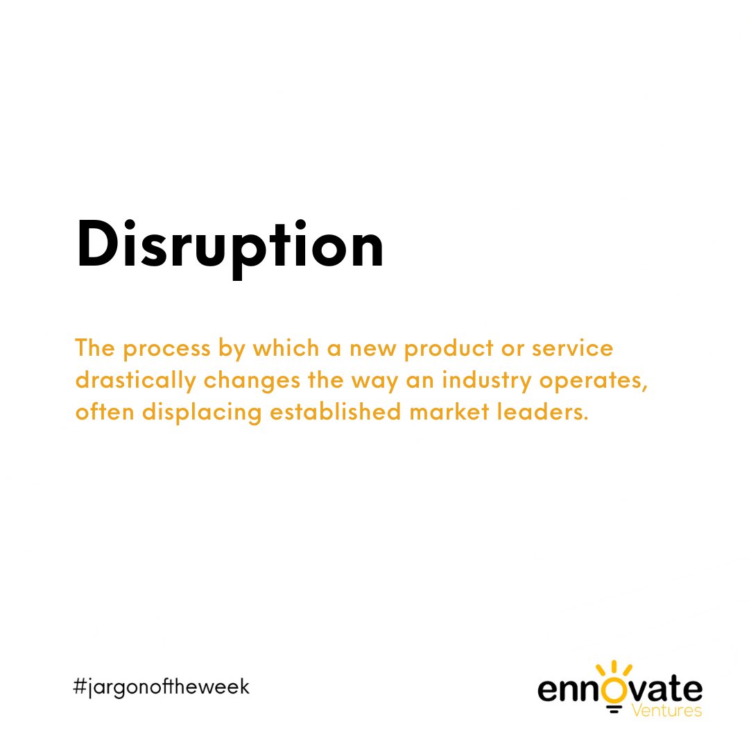 Not all heroes wear capes, some launch startups that change entire industries! 🚀

Disruption happens when a new product or service shakes things up and forces the old ways to adapt or fade out. Think of when Uber disrupted taxis. 📱🚙

#StartupJargon #JargonOfTheWeek #Disruption
