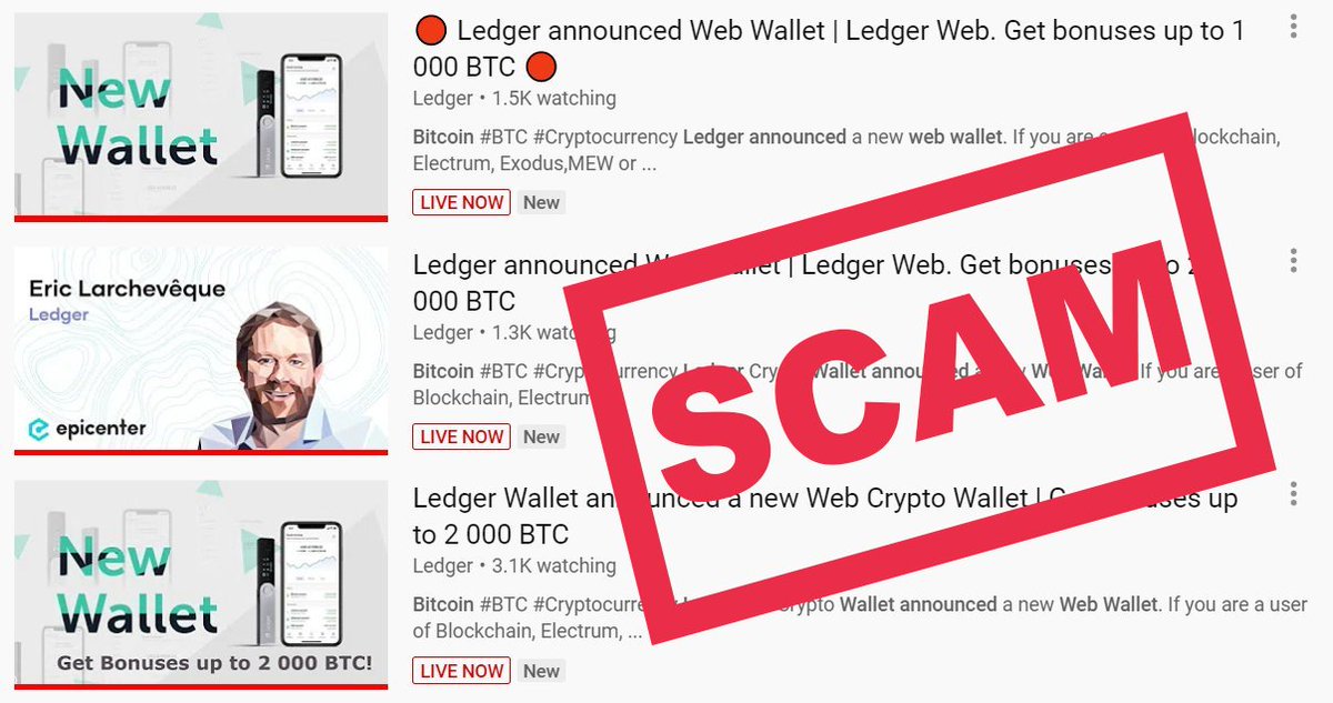 Crypto__Goku's tweet photo. ❌ Les criminels lancent plusieurs campagnes d'arnaques ciblant les utilisateurs de Ledger.

➡️ De fausses lettres envoyées aux détenteurs de @Ledger aux Etats Unis.
Ces lettres annonçent une « mise à jour de sécurité urgente et critique  » et demandant aux utilisateurs de scanner un code QR et de fournir leur seed phrase.

➡️ Une fausse application Ledger Live ciblant les utilisateurs de macOS, qui remplace la véritable application par une fausse version qui demande aux utilisateurs de saisir leur seedphrase. 

➡️ Des attaques sur Discord, avec un compte de modérateur du serveur Discord officiel de Ledger qui a été compromis récemment. 

➡️ Du phishing sur X, telegram ou encore reddit, avec un utilisateur qui a signalé en janvier dernier avoir perdu 15 000 $ après avoir saisi sans le savoir sa seedphrase dans une fausse application partagée sur la plateforme.

Ledger ne vous demandera jamais votre seedphrase, que ce soit par téléphone, SMS ou quelconque autre moyen.

Soyez vigilant ! 🙏
