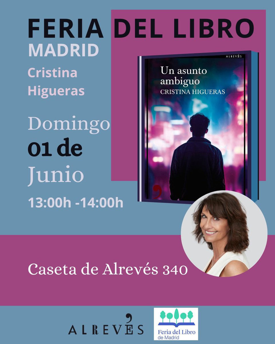 El próximo domingo 1 de junio estaré en La Feria del Libro de Madrid, de 13:00 a 14:00 h. Es un buen pretexto para vernos y charlar un rato, ¿no os parece?
<a href="/FLMadrid/">Feria del Libro de Madrid</a>