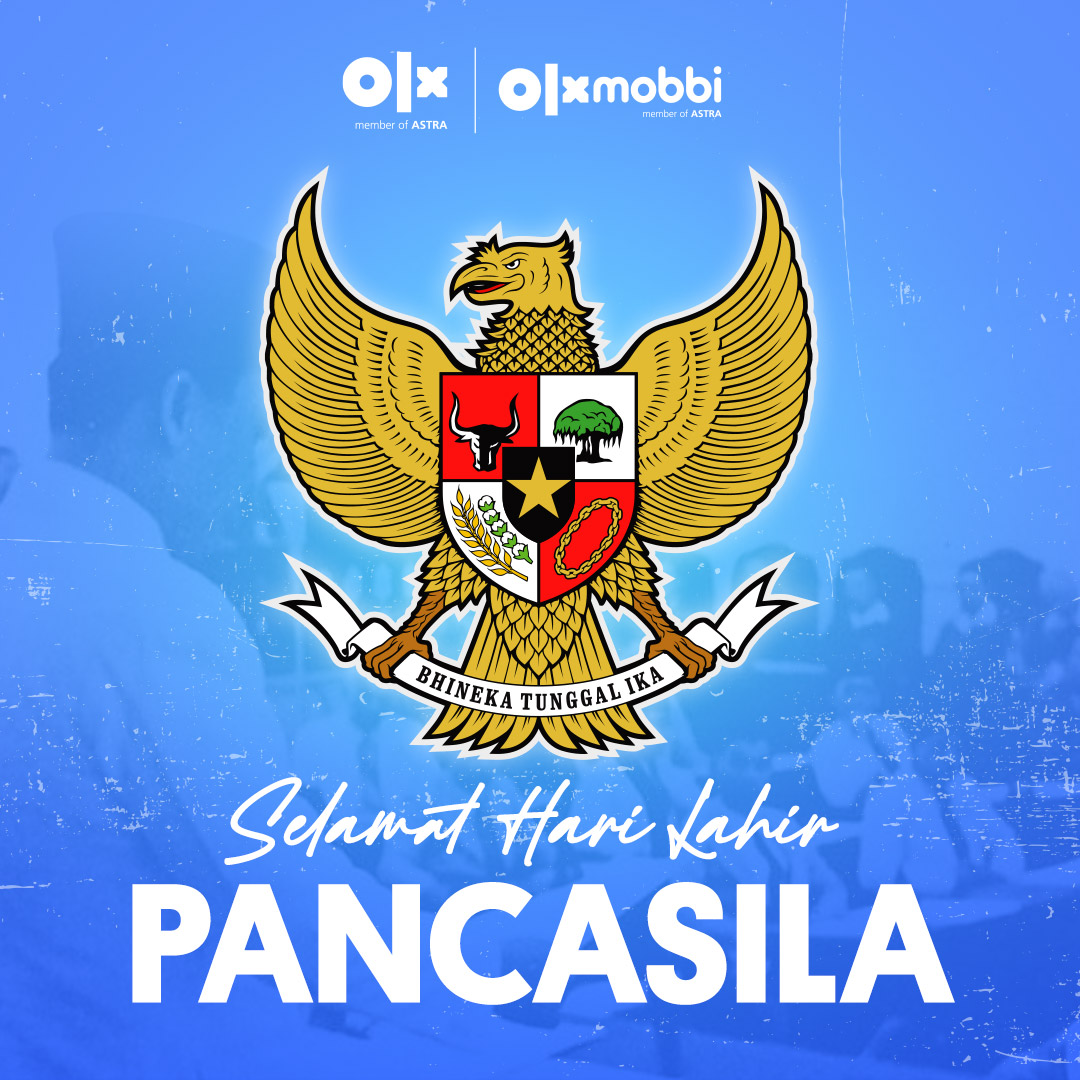 olxid_official's tweet photo. Selamat Hari Lahir Pancasila 2025! 🇮🇩
Dengan semangat pancasila mari kita perkuat persatuan dan kesatuan berbangsa dan bernegara.
#OLX #OLXID #OLXmobbi #HariPancasila https://t.co/nkQnOs3vyT