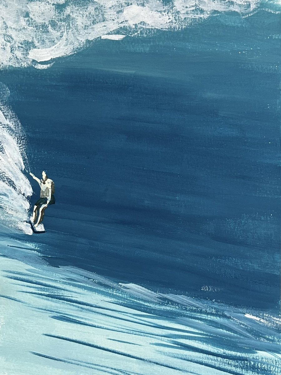 Acrylic on Paper
“Into The Blue”
F0  18cm ×13.5cm  (7"×5.3")