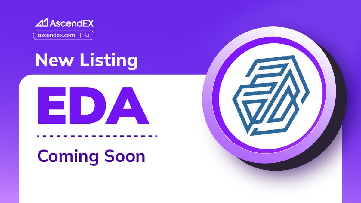 AscendEX_'s tweet photo. 🔥 New Upcoming Listing 🔥

🚀 #AscendEX is thrilled to announce the listing of the
@EdaFace_office (#EDA) under the trading pair #EDA/USDT.

💡Stay tuned for more updates and opportunities to trade! : https://t.co/c6hC9OD49a

AscendEX: Ascend in Trading, Lead in Memes 🚀✨

#EDA #AscendEX #crypto