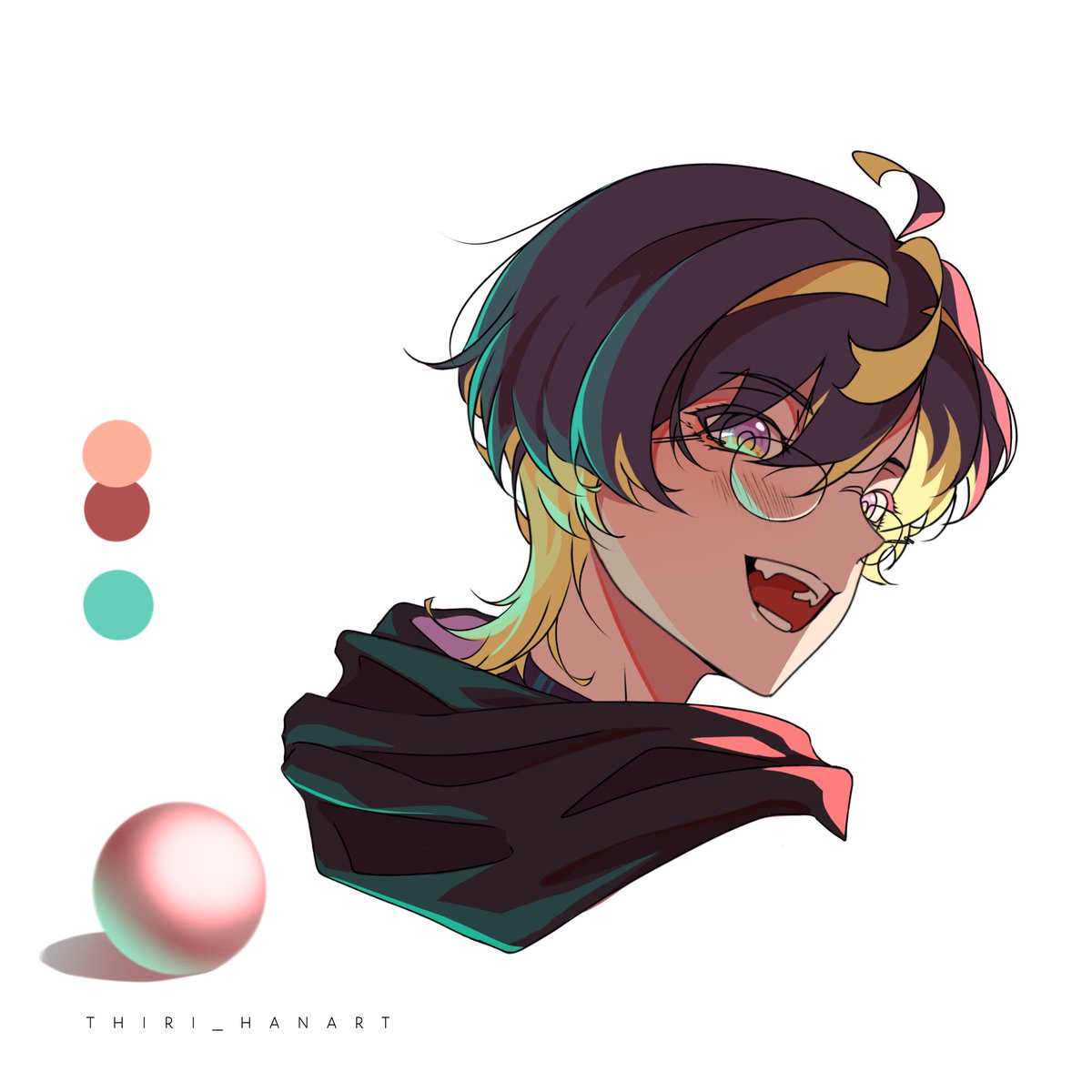 Lighting practice with OC💛💜 #digitalart #tutorial