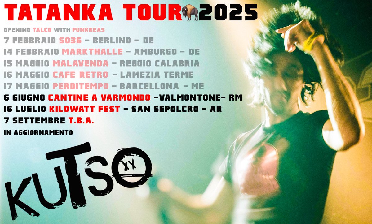 Quest’anno volevamo fermarci, perchè abbiamo una grossa sorpresa per il 2026, ma poi ci chiedete di suonare e noi non resistiamo…🥶🤯🥳🤩
#Tatankatour🦬2025