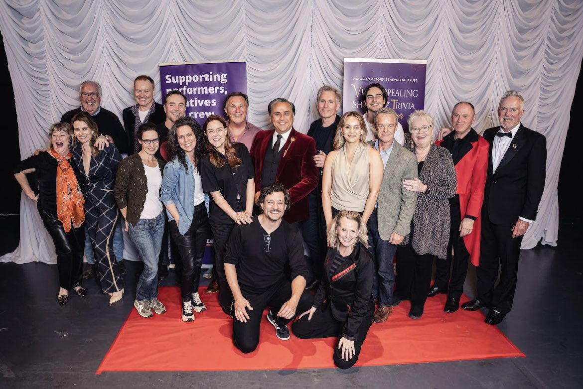 Was great joining these legends who lent their support to the Victorian Actors’ Benevolent Trust trivia-night.
Good fun for a great cause.