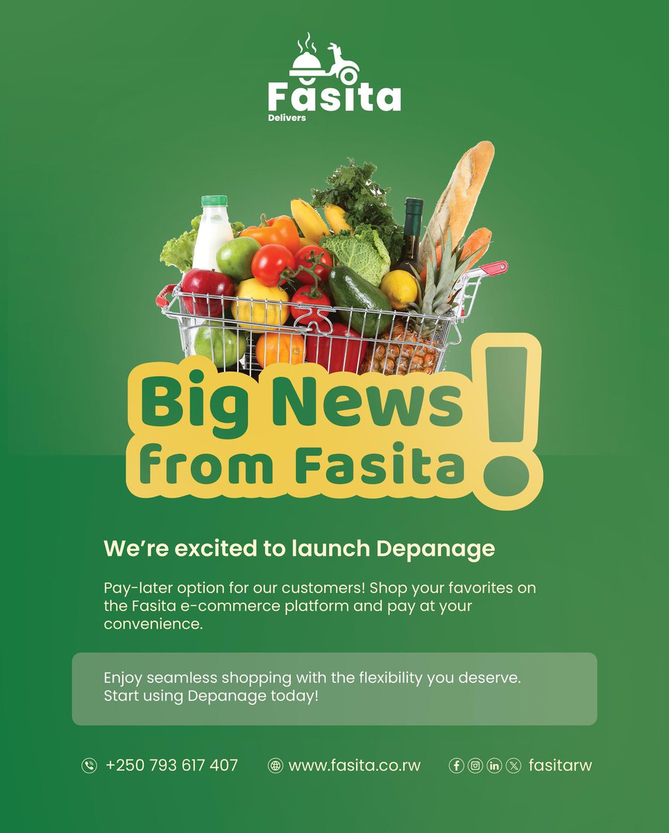 fasitarw's tweet photo. BIG NEWS ALERT! Fasita Launches DEPANAGE – Shop Now, Pay Later! #Depanage https://t.co/iD24PN3KYM