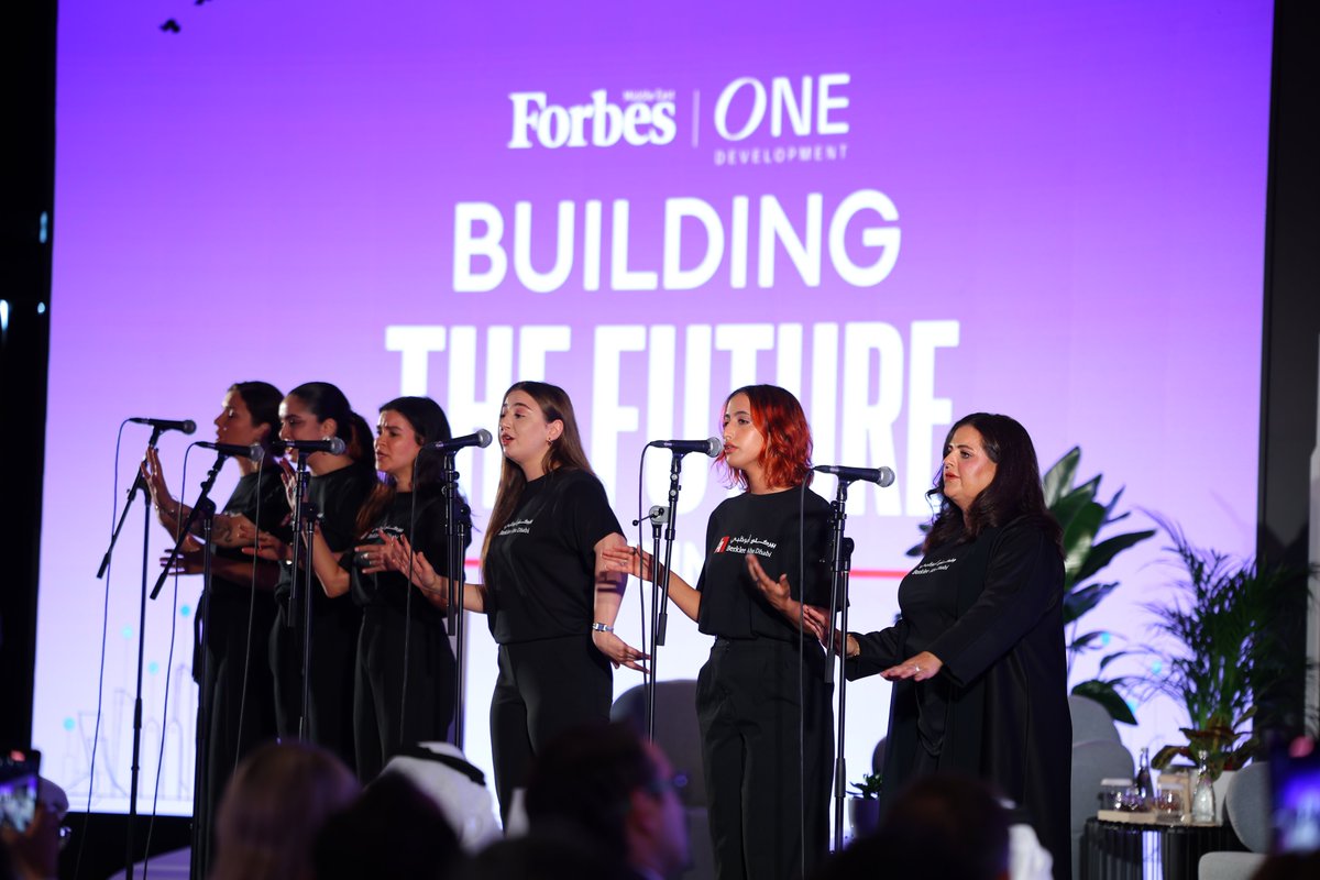Forbes_MENA_'s tweet photo. The Forbes Middle East Building the Future Summit is officially underway! We kicked off in style with electrifying entertainment by Berklee Abu Dhabi, setting the tone for days of innovation, collaboration, and inspiration. Let the future begin!

📷: @Forbes_MENA_ 

#ForbesMiddleEastBuildingTheFutureSummit #ForbesMiddleEastEvents #AbuDhabi #ForbesME #FutureofRealEstate #UrbanInnovation