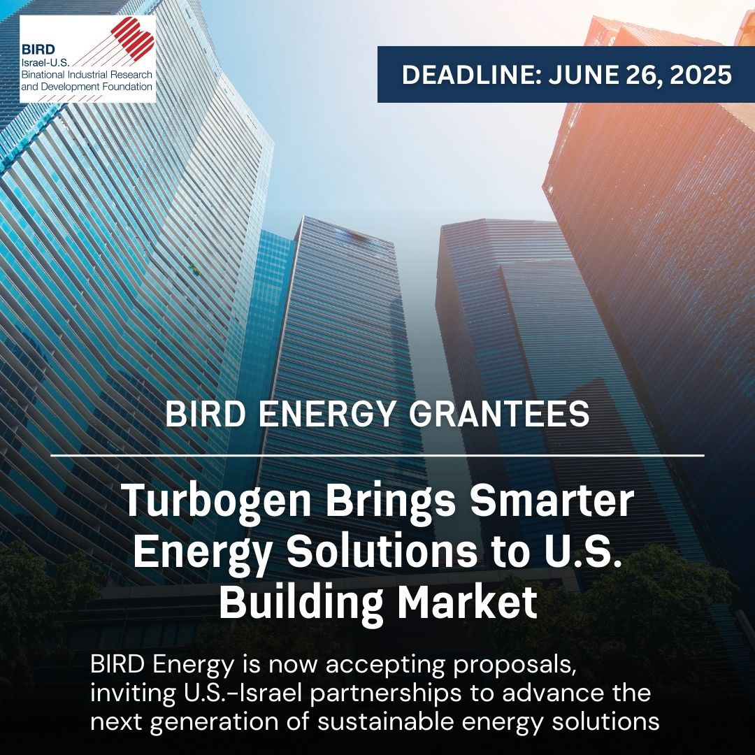 What can 🇺🇸🇮🇱 collaboration in energy achieve?
With BIRD Energy support, #Turbogen and <a href="/ENPOWERGROUP/">EN-POWER GROUP</a> are advancing systems that boost building efficiency in the U.S. Turbogen recently raised ₪11M to expand.
🗓️Next proposal deadline: June 26, 2025
👉 birdf.com/bird-energy-ca…