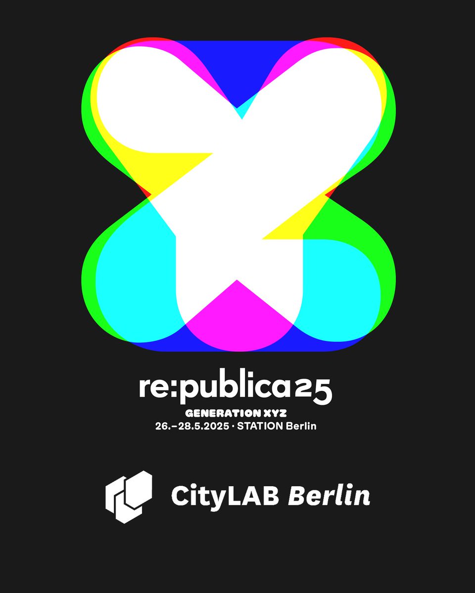 CityLAB Berlin @ re:publica 2025
📍 26.–28. Mai | STATION Berlin

Wir bringen gleich 💥 acht Beiträgen 💥 Beiträge mit auf die Bühne – zu Themen wie KI &amp; Open Data, digitale Teilhabe, Prototyping, Mediennutzung und Verwaltungsinnovation.
Unsere Beiträge:
citylab-berlin.org/de/events/repu…