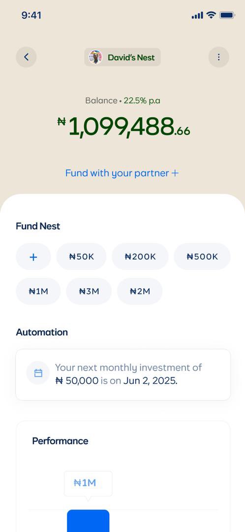 My brother is 17, and he’s already worth ₦1m.

I created a Nest account for him this January on @Cowrywise, and so far, he’s been making returns daily.

It’s a locked investment account for kids. He’s 17 now, but honestly… the earlier, the better.

Here’s how I did it.
