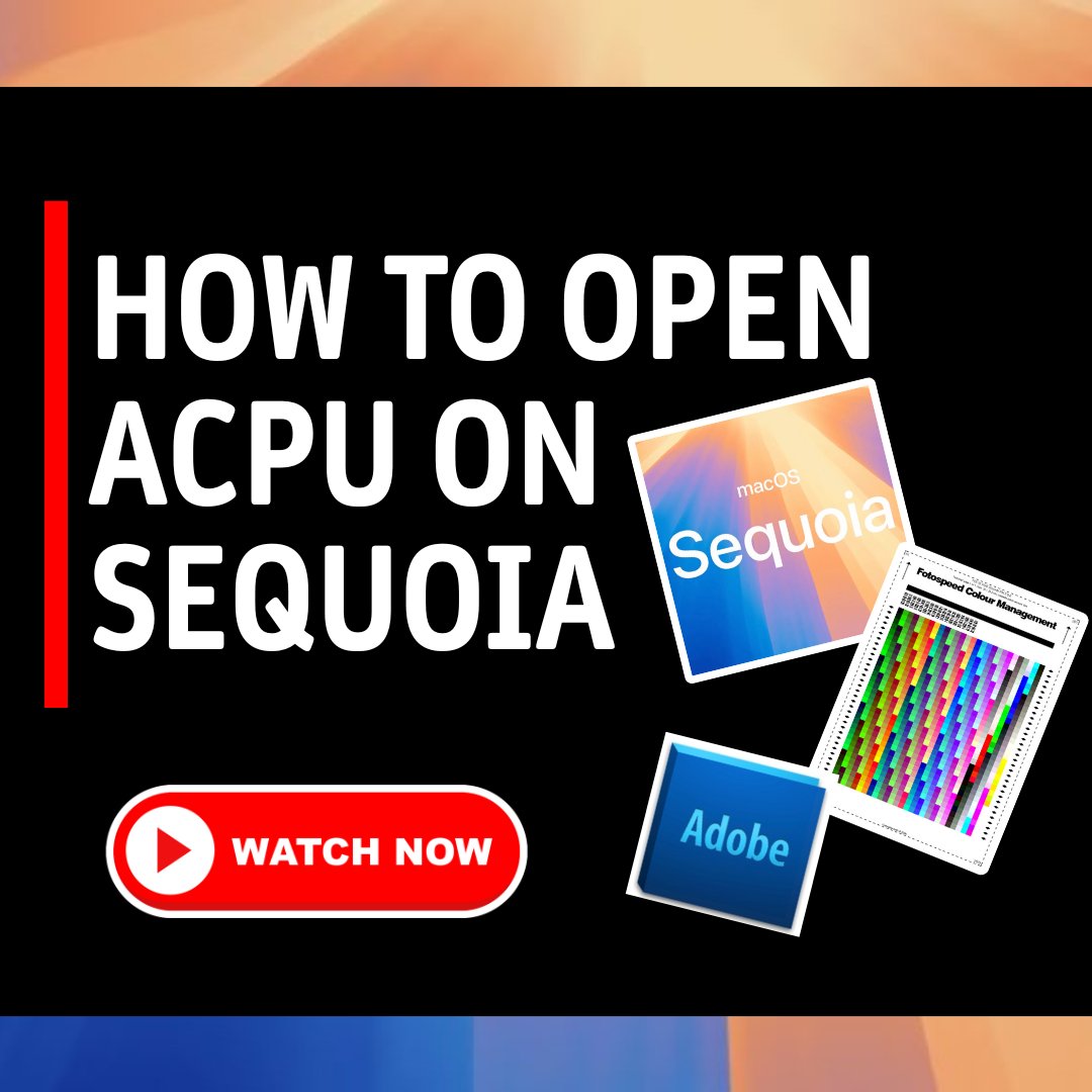 🖨️ Struggling to open the ACPU on macOS Sequoia?

Our latest tutorial walks you through the steps to access the Fotospeed Colour Management Chart with ease.

🎥 Watch now: youtu.be/aPXm5RQuHQg

#Fotospeed #ColourManagement #macOSSequoia