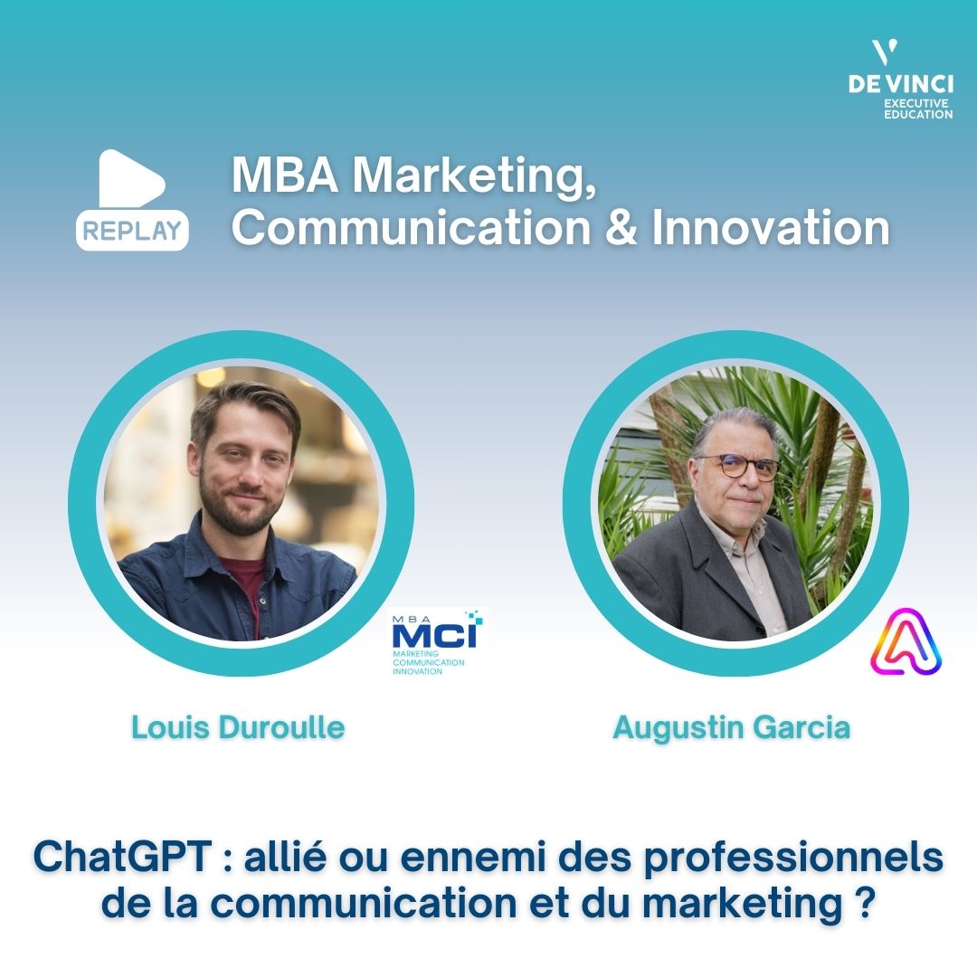 Devinci Executive Education (@devinciexec) on Twitter photo 🎥 Replay disponible !
Lors de ce webinar animé par <a href="/louisduroulle/">Louis Duroulle</a> <a href="/mbamci/">MBA MCI - MBA Marketing Communication Innovation</a>, Augustin Garcia #INDATAVERITAS partage son regard affûté sur les impacts concrets de l’#IA générative dans les secteurs de la communication et du marketing.
📺 ow.ly/mOXm50VVxcx 🎥 Replay disponible !
Lors de ce webinar animé par <a href="/louisduroulle/">Louis Duroulle</a> <a href="/mbamci/">MBA MCI - MBA Marketing Communication Innovation</a>, Augustin Garcia #INDATAVERITAS partage son regard affûté sur les impacts concrets de l’#IA générative dans les secteurs de la communication et du marketing.
📺 ow.ly/mOXm50VVxcx