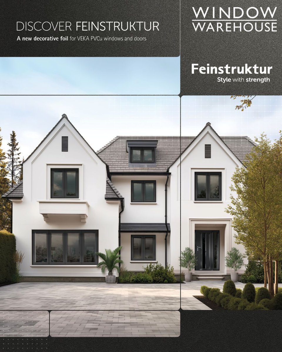 Introducing VEKA’s Feinstruktur foil range — where design meets durability.

A bold, matte finish crafted for modern living! View the brochure: buff.ly/6t6TB1n 

Call us at 023 9232 7744 or email info@window-warehouse.co.uk

#WindowWarehouse #VEKA #Feinstruktur #UPVC