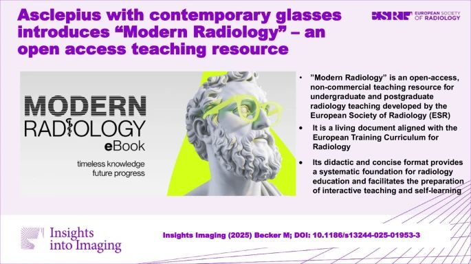 Minerva Becker introduces "Modern Radiology", an open-access digital teaching resource aligned with the undergraduate European Training Curriculum for Radiology, serving not only medical students and educators, but also residents and other healthcare professionals