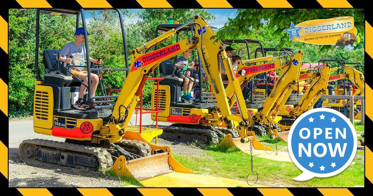 Diggerland_UK's tweet image. What better way to spend your Spring Bank Holiday than at Diggerland? 🚜🌞 We're open from 10:00 - 17:00 today, come dig, ride, and enjoy a glorious day out with the whole family! Don't miss out on the fun! #BankHoliday #SpringBankHoliday