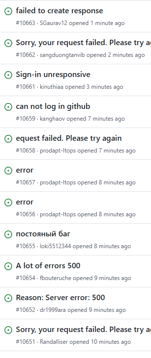 mrpc's tweet image. Github copilot is down and the whole industry is freaking out 🤣