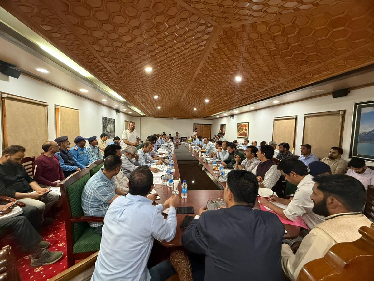 JKNC_'s tweet photo. Hon’ble MLA Pahalgam today chaired a comprehensive review meeting at Pahalgam with all concerned sectoral officers to evaluate the progress of ongoing developmental projects, deliberate on the upcoming works plan for the constituency, and address key public issues.

The meeting saw the active participation of senior officials, including the Chief Executive Officer PDA Pahalgam; Officer ICDS Anantnag along with CDPOs Aishmuqam and Bijbehara; Assistant Commissioner Development Anantnag with BDOs from Srigufwara, Mattan, and Pahalgam; Sub-Divisional Magistrate Pahalgam; Chief Planning Officer Anantnag with AD Planning; Chief Education Officer Anantnag with ZEOs of Aishmuqam and Srigufwara; Chief Medical Officer Anantnag with BMOs of Sallar and Mattan; Chief Agriculture Officer Anantnag with SDAO Aishmuqam; Chief Horticulture Officer Anantnag; Chief Animal Husbandry Officer Anantnag; District Floriculture Officer Anantnag with AFO Pahalgam; Chief Medical Officer Sheep Husbandry Anantnag; Principal of Jawahar Institute of Mountaineering & Winter Sports Pahalgam; Executive Engineer R&B Division Pahalgam with AEEs from SD Pahalgam and Sallar; Executive Engineer PHE Division Bijbehara with AEEs from SD Pahalgam and SD Bijbehara; Executive Engineer PDD Division Bijbehara with AEE SD Aishmuqam; Executive Engineer I&FC Division Anantnag with AEE SD Pahalgam; and Executive Engineer S&D Division I.

Hon’ble MLA emphasized timely completion of works, transparency in execution, and inter-departmental coordination to ensure effective delivery of services and welfare of the people of the Pahalgam constituency.
