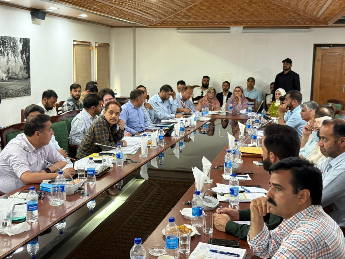 JKNC_'s tweet photo. Hon’ble MLA Pahalgam today chaired a comprehensive review meeting at Pahalgam with all concerned sectoral officers to evaluate the progress of ongoing developmental projects, deliberate on the upcoming works plan for the constituency, and address key public issues.

The meeting saw the active participation of senior officials, including the Chief Executive Officer PDA Pahalgam; Officer ICDS Anantnag along with CDPOs Aishmuqam and Bijbehara; Assistant Commissioner Development Anantnag with BDOs from Srigufwara, Mattan, and Pahalgam; Sub-Divisional Magistrate Pahalgam; Chief Planning Officer Anantnag with AD Planning; Chief Education Officer Anantnag with ZEOs of Aishmuqam and Srigufwara; Chief Medical Officer Anantnag with BMOs of Sallar and Mattan; Chief Agriculture Officer Anantnag with SDAO Aishmuqam; Chief Horticulture Officer Anantnag; Chief Animal Husbandry Officer Anantnag; District Floriculture Officer Anantnag with AFO Pahalgam; Chief Medical Officer Sheep Husbandry Anantnag; Principal of Jawahar Institute of Mountaineering & Winter Sports Pahalgam; Executive Engineer R&B Division Pahalgam with AEEs from SD Pahalgam and Sallar; Executive Engineer PHE Division Bijbehara with AEEs from SD Pahalgam and SD Bijbehara; Executive Engineer PDD Division Bijbehara with AEE SD Aishmuqam; Executive Engineer I&FC Division Anantnag with AEE SD Pahalgam; and Executive Engineer S&D Division I.

Hon’ble MLA emphasized timely completion of works, transparency in execution, and inter-departmental coordination to ensure effective delivery of services and welfare of the people of the Pahalgam constituency.