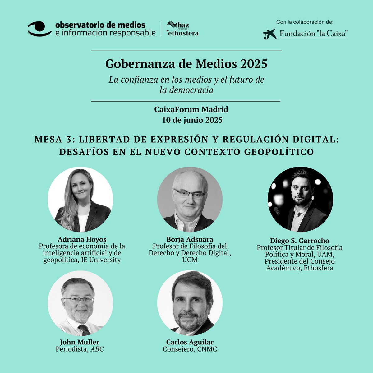 Observatorio de Medios e Información Responsable (@observa_medios) on Twitter photo En un nuevo escenario geopolítico, debatimos:
¿Cómo equilibrar libertad de expresión y moderación digital?
¿Qué papel juegan los medios?
📌lnkd.in/eGV4kptA
#AdrianaHoyos <a href="/IEuniversity/">IE University</a> <a href="/adsuara/">Borja Adsuara Varela ⚖️</a> <a href="/unicomplutense/">Complutense</a> <a href="/cultrun/">John Müller</a> <a href="/abc_es/">ABC.es</a> #CarlosAguilar <a href="/CNMC_ES/">CNMC</a> <a href="/GarrochoS/">Diego S. Garrocho</a> <a href="/UAM_Madrid/">UAM Autónoma Madrid</a> En un nuevo escenario geopolítico, debatimos:
¿Cómo equilibrar libertad de expresión y moderación digital?
¿Qué papel juegan los medios?
📌lnkd.in/eGV4kptA
#AdrianaHoyos <a href="/IEuniversity/">IE University</a> <a href="/adsuara/">Borja Adsuara Varela ⚖️</a> <a href="/unicomplutense/">Complutense</a> <a href="/cultrun/">John Müller</a> <a href="/abc_es/">ABC.es</a> #CarlosAguilar <a href="/CNMC_ES/">CNMC</a> <a href="/GarrochoS/">Diego S. Garrocho</a> <a href="/UAM_Madrid/">UAM Autónoma Madrid</a>